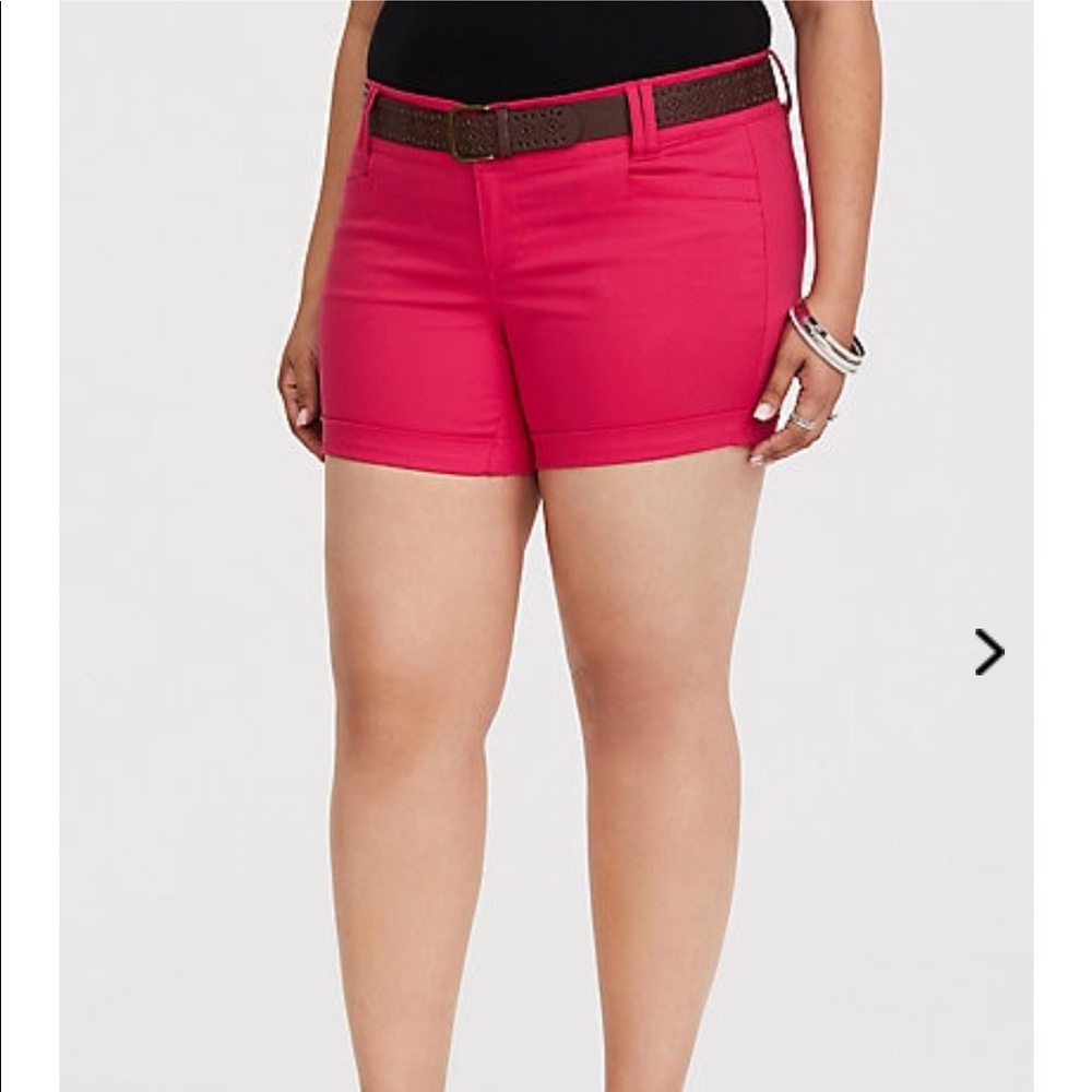 NWT Torrid Belted Sateen Shorts